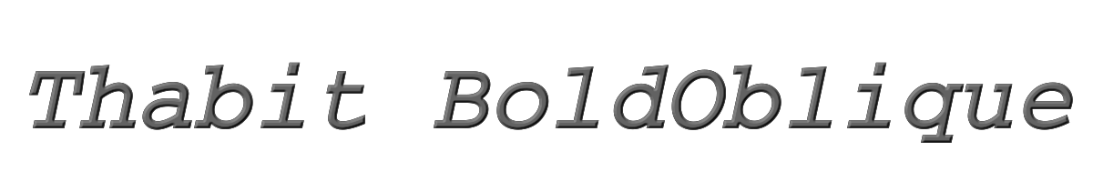 Thabit BoldOblique 