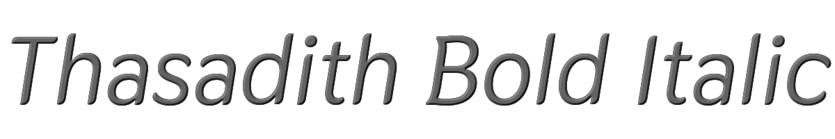 Thasadith Bold Italic 