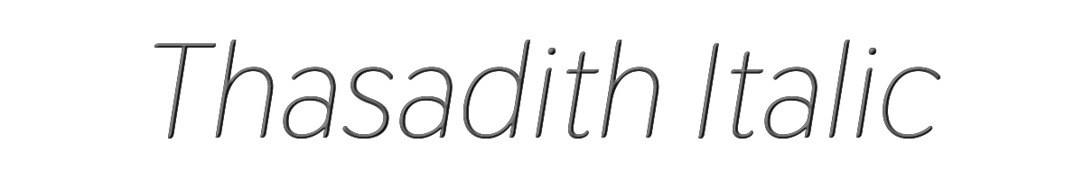 Thasadith Italic 