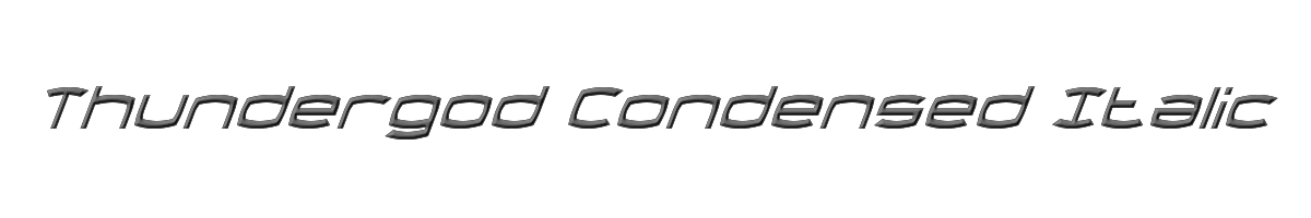 Thundergod Condensed Italic 