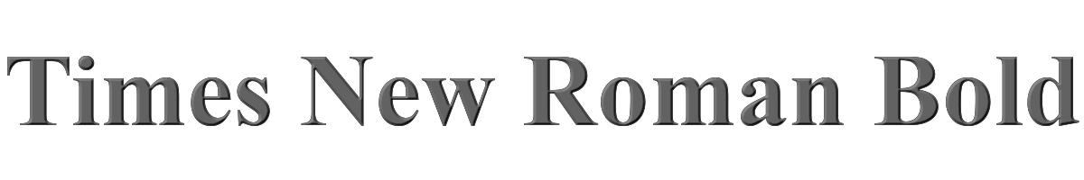 Times New Roman Bold 