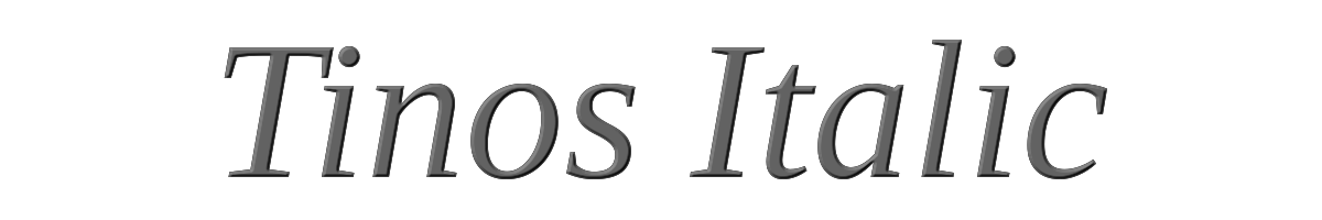 Tinos Italic 