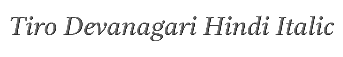 Tiro Devanagari Hindi Italic 