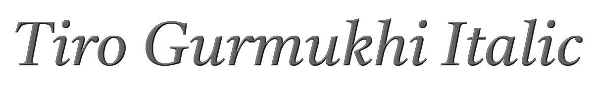 Tiro Gurmukhi Italic 