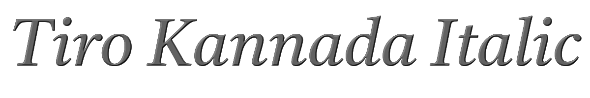 Tiro Kannada Italic 
