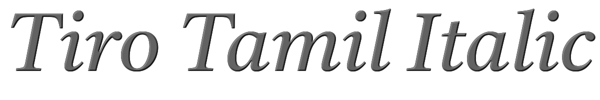 Tiro Tamil Italic 