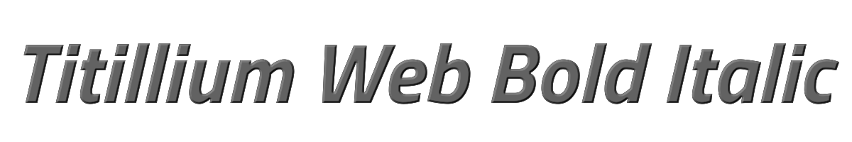 Titillium Web Bold Italic 