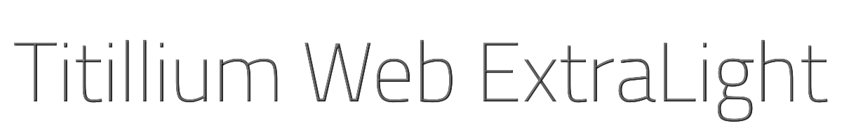 Titillium Web ExtraLight 