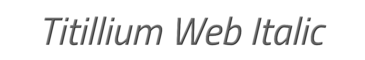 Titillium Web Italic 