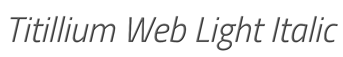 Titillium Web Light Italic 