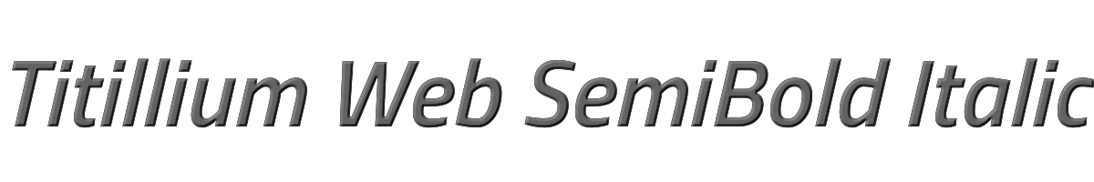 Titillium Web SemiBold Italic 