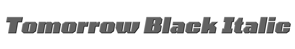 Tomorrow Black Italic 