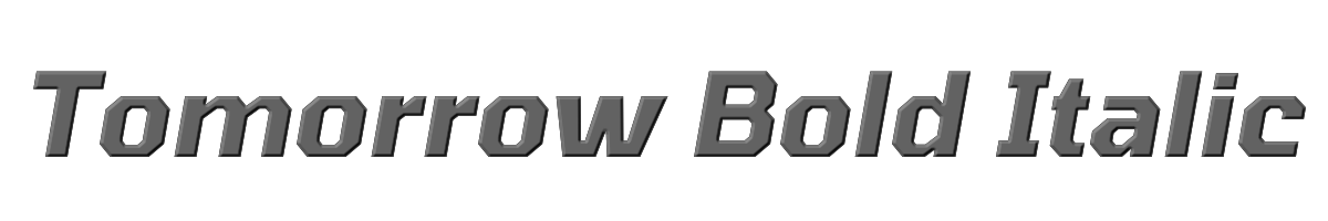 Tomorrow Bold Italic 