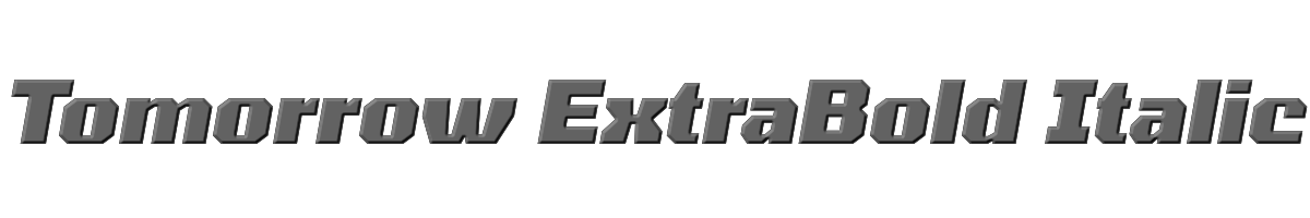 Tomorrow ExtraBold Italic 