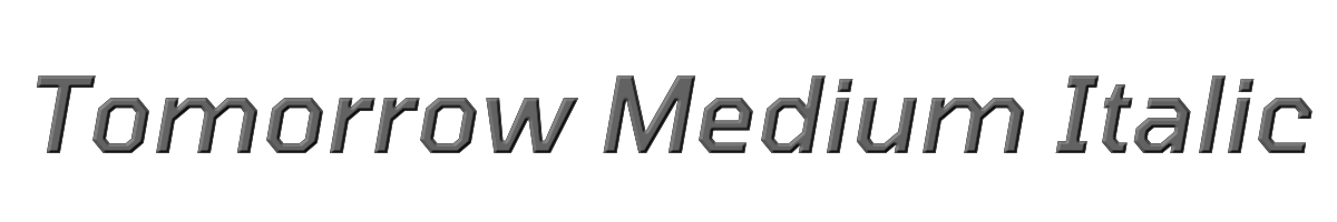 Tomorrow Medium Italic 