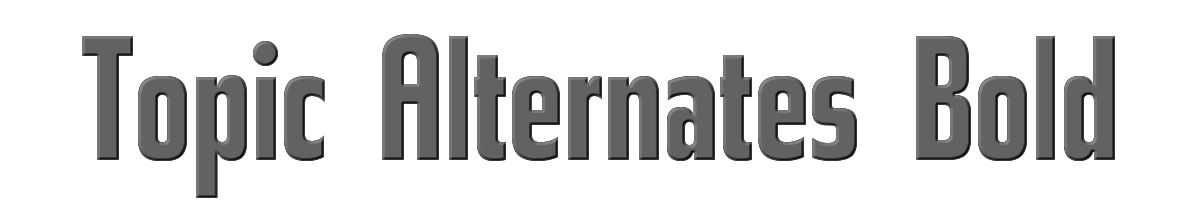 Topic Alternates Bold 
