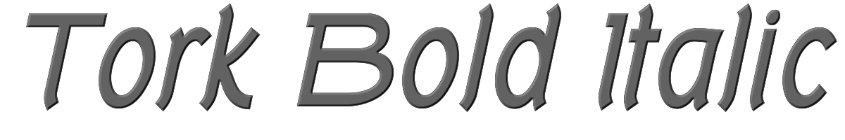Tork Bold Italic 