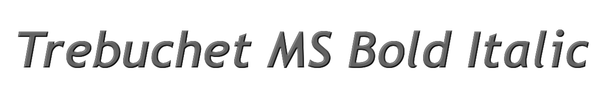 Trebuchet MS Bold Italic 