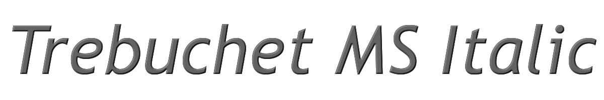 Trebuchet MS Italic 
