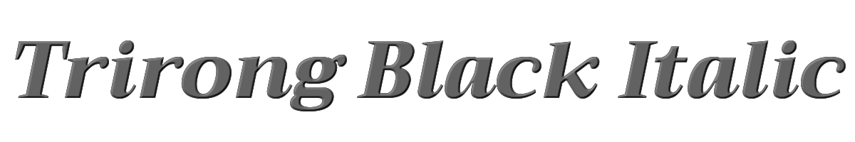Trirong Black Italic 