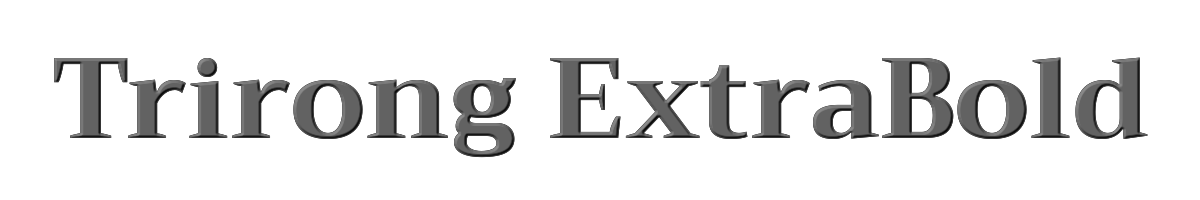 Trirong ExtraBold 