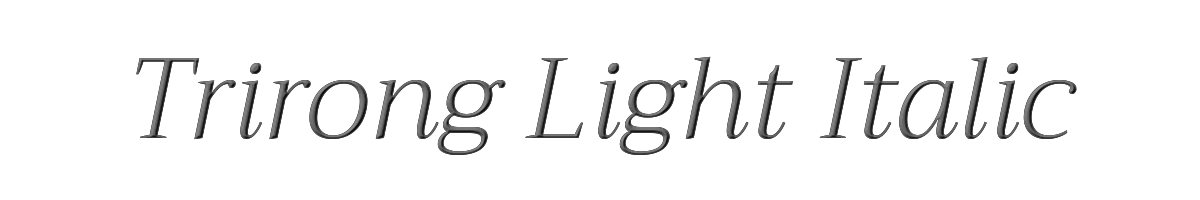 Trirong Light Italic 