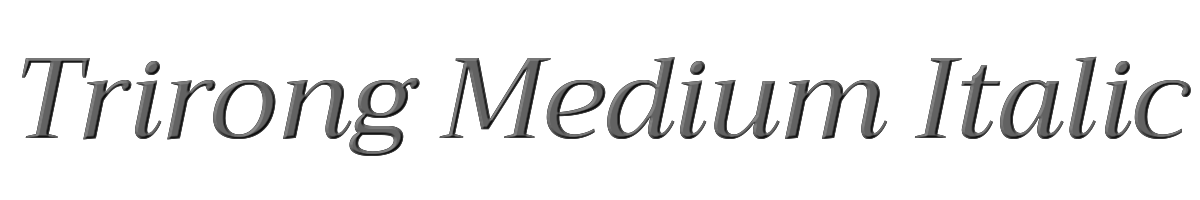 Trirong Medium Italic 