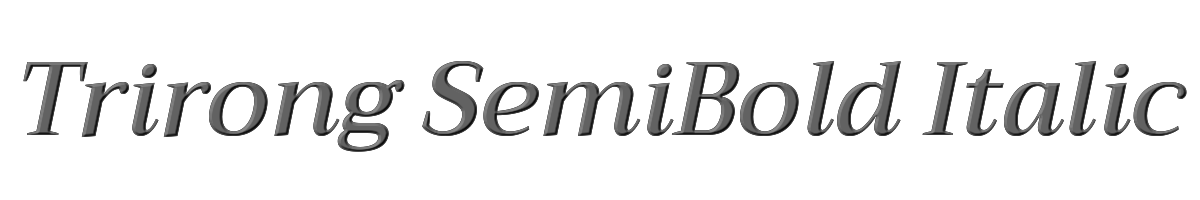 Trirong SemiBold Italic 