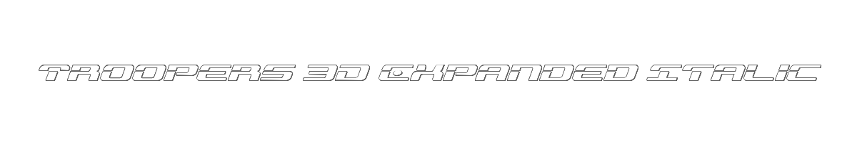 Troopers 3D Expanded Italic 