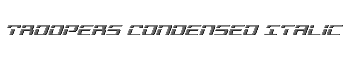 Troopers Condensed Italic 