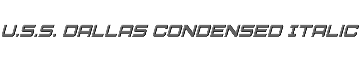 U.S.S. Dallas Condensed Italic 