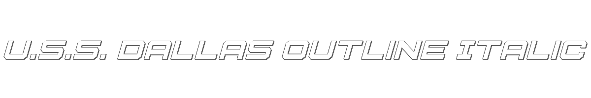 U.S.S. Dallas Outline Italic 