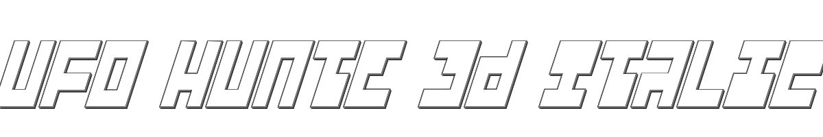 UFO Hunte 3D Italic 