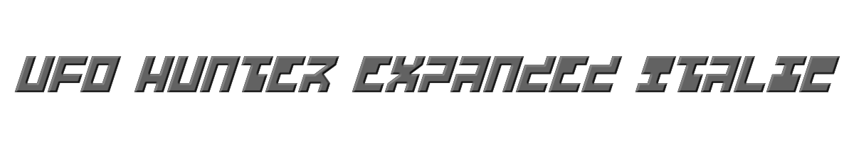 UFO Hunter Expanded Italic 