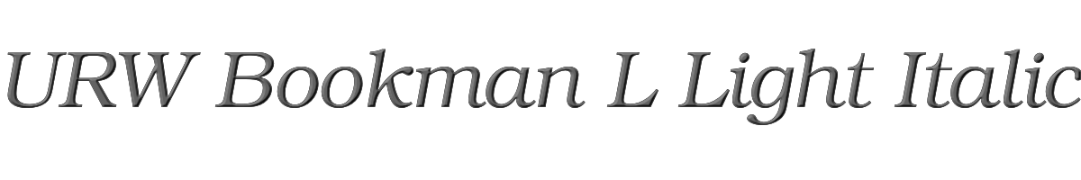 URW Bookman L Light Italic 