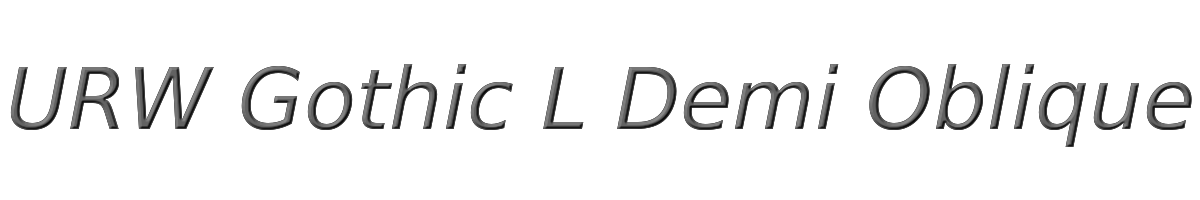 URW Gothic L Demi Oblique 