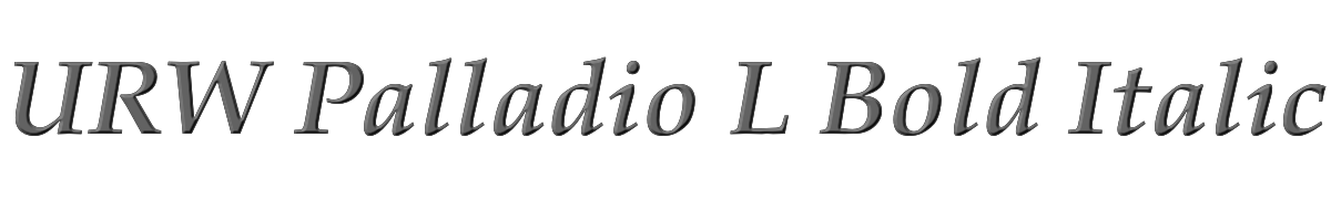 URW Palladio L Bold Italic 