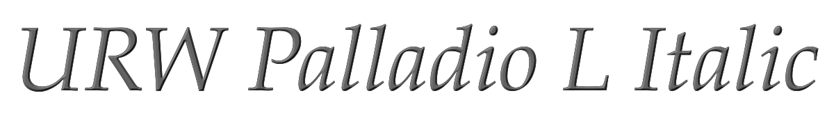 URW Palladio L Italic 