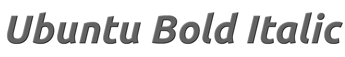 Ubuntu Bold Italic 