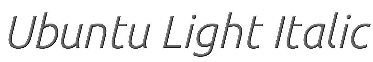 Ubuntu Light Italic 