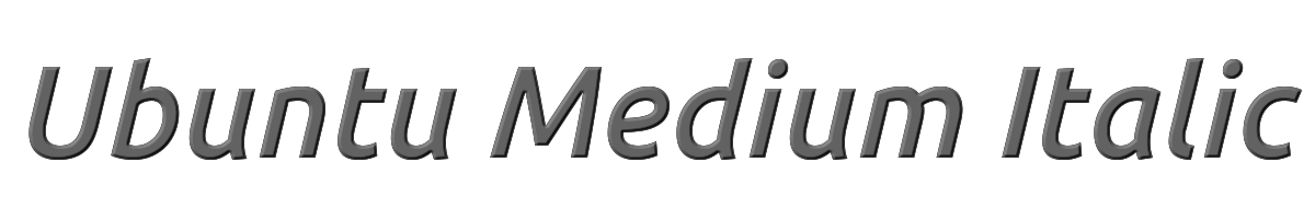 Ubuntu Medium Italic 