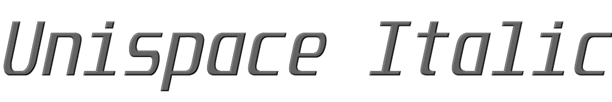 Unispace Italic 