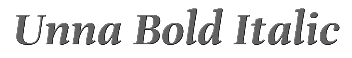 Unna Bold Italic 
