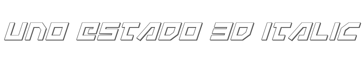 Uno Estado 3D Italic 