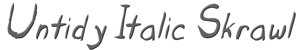 Untidy Italic Skrawl 