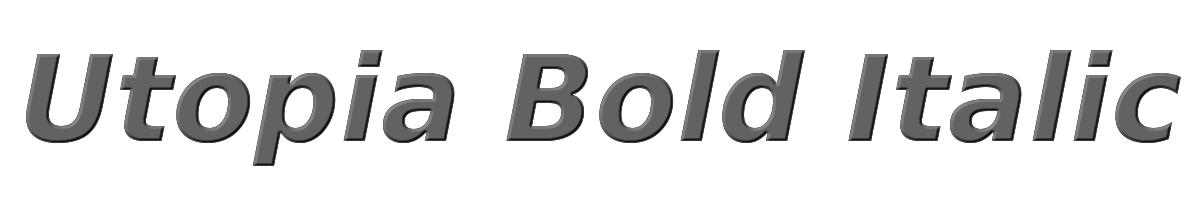 Utopia Bold Italic 