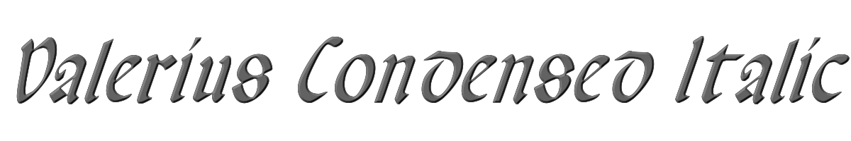 Valerius Condensed Italic 