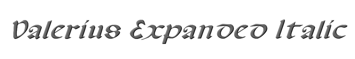 Valerius Expanded Italic 