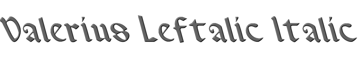 Valerius Leftalic Italic 