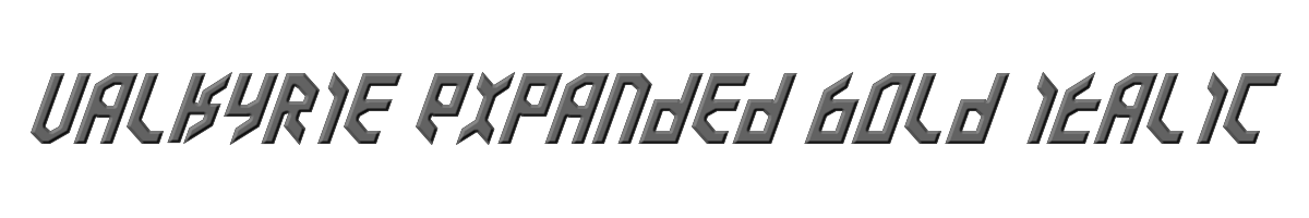 Valkyrie Expanded Bold Italic 